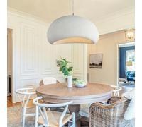 VTAMng Pendant Light Japanese Wabi Sabi Style Contemporary Chandelier Bird Nest Shape Concrete Finish Adjustable Hanging Lighting Fixtures Dining Room Living Room Kitchen Island Dining Room Over Sink