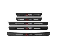 VTANOK 5Pcs Car Door Sill Protector, for Mitsubishi Mirage C4 ES LE Carbonite Edition SE Scuff Plate Door Sill Trim Stickers Welcome Pedal Car Styling Accessories