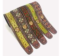 Vtar Handmade 60's 70's Woodstock Guitar Strap, Made with Vegan Leather. For Acoustic, Bass and Electric (The Jimi Strap)
