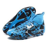 VTASQ Boys Football Boots Shoes Kids Astro Turf Trainers Kids Non-Slip Teenager Outdoor Football Shoes Girls Breathable Sneakers Unisex B/L 13UK
