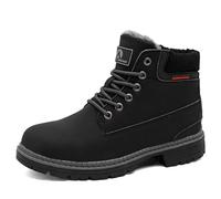 VTASQ Snow Boots Womens Waterproof Ladies Winter Ankle Boots Warm Faux Fur Lined Hiking Walking Shoes Backpacking Non-Slip Outdoor Fashion Shoes Black UK6.5