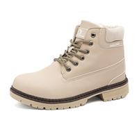 VTASQ Snow Boots Womens Waterproof Ladies Winter Ankle Boots Warm Faux Fur Lined Hiking Walking Shoes Backpacking Non-Slip Outdoor Fashion Shoes Khaki UK8