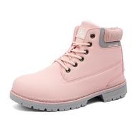 VTASQ Snow Boots Womens Waterproof Ladies Winter Ankle Boots Warm Faux Fur Lined Hiking Walking Shoes Backpacking Non-Slip Outdoor Fashion Shoes Pink UK7