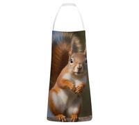 VTCTOASY Apron Adjustable Bib Apron for Women Men Squirrel Funny Animal Chef Aprons for Cooking, Squirrel Funny Animal, 70x80cm
