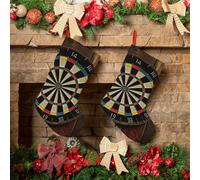 VTCTOASY Christmas Stockings 18 Inch Personalized Xmas Stocking for Holiday Dart Board Christmas Stockings Plush Hanging Gifts Stocking for Decorations for Party Tree Fireplace
