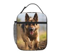 VTCTOASY Insulated Lunch Bag Lunch Box for Men Women Running german shepherd dog Lunchbox Lunch Tote Bag for Picnic Working