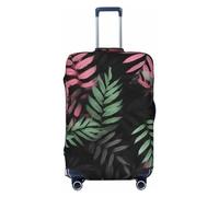VTCTOASY Luggage Cover Black green leaves Travel Luggage Covers Thicker Elastic Suitcase Cover Dustproof Baggage Cover Scratch-Resistant Suitcase Cover Protector Fit 18-32 Inch Luggage, Black, S