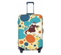 VTCTOASY Luggage Cover Colorful spotted cow Travel Luggage Covers Thicker Elastic Suitcase Cover Dustproof Baggage Cover Scratch-Resistant Suitcase Cover Protector Fit 18-32 Inch Luggage, Black, M
