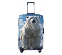 VTCTOASY Luggage Cover for Travel Elastic Suitcase Cover Polar Bear Luggage Covers Fashion Suitcase Protector Thickened Baggage Cover Dustproof Suitcase Sleeve Fits 18-32 Inch Luggage, Black, S