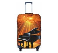 VTCTOASY Luggage Cover Musical Theatre Travel Luggage Covers Thicker Elastic Suitcase Cover Dustproof Baggage Cover Scratch-Resistant Suitcase Cover Protector Fit 18-32 Inch Luggage, Black, L