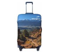VTCTOASY Luggage Cover Pikes Peak Colorado Travel Luggage Covers Thicker Elastic Suitcase Cover Dustproof Baggage Cover Scratch-Resistant Suitcase Cover Protector Fit 18-32 Inch Luggage, Black, M