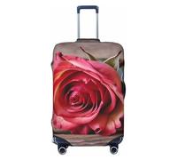 VTCTOASY Luggage Cover Rose on Old Wooden Board Travel Luggage Covers Thicker Elastic Suitcase Cover Dustproof Baggage Cover Scratch-Resistant Suitcase Cover Protector Fit 18-32 Inch Luggage, Black,