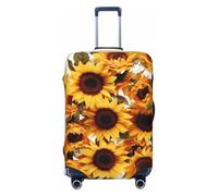 VTCTOASY Luggage Cover Sunflowers on white background Travel Luggage Covers Thicker Elastic Suitcase Cover Dustproof Baggage Cover Scratch-Resistant Suitcase Cover Protector Fit 18-32 Inch Luggage,