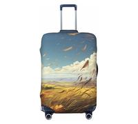 VTCTOASY Luggage Cover The wind blows feathers Travel Luggage Covers Thicker Elastic Suitcase Cover Dustproof Baggage Cover Scratch-Resistant Suitcase Cover Protector Fit 18-32 Inch Luggage, Black, S
