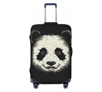 VTCTOASY Luggage Cover Three lines panda head Travel Luggage Covers Thicker Elastic Suitcase Cover Dustproof Baggage Cover Scratch-Resistant Suitcase Cover Protector Fit 18-32 Inch Luggage, Black, XL