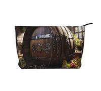 VTCTOASY Makeup Bag for Women Cats lying on the piano keyboard Cosmetic Bag Large Capacity Portable Makeup Organizer Bags Corduroy Travel Toiletry Bag Cute Aesthetic Zipper Makeup Pouch, Red Wine