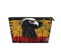 VTCTOASY Makeup Bag for Women Germany Flag Eagle Travel Cosmetic Bag Large Capacity Portable Makeup Organizer Bags PU Leather Waterproof Toiletry Bag Cute Aesthetic Zipper Makeup Pouch, Gold, One Size