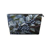 VTCTOASY Makeup Bag for Women Purple wild fruit Travel Cosmetic Bag Large Capacity Portable Makeup Organizer Bags PU Leather Waterproof Toiletry Bag Cute Aesthetic Zipper Makeup Pouch, Silver, One