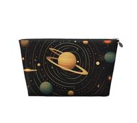 VTCTOASY Makeup Bag for Women Retro Astronomical Pattern Travel Cosmetic Bag Large Capacity Portable Makeup Organizer Bags PU Leather Waterproof Toiletry Bag Cute Aesthetic Zipper Makeup Pouch,