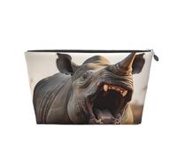 VTCTOASY Makeup Bag for Women Wild Animals Open The Mouth Travel Cosmetic Bag Large Capacity Portable Makeup Organizer Bags PU Leather Waterproof Toiletry Bag Cute Aesthetic Zipper Makeup Pouch,