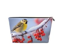 VTCTOASY Makeup Bag for Women Winter Cute Animals Travel Cosmetic Bag Large Capacity Portable Makeup Organizer Bags PU Leather Waterproof Toiletry Bag Cute Aesthetic Zipper Makeup Pouch, Gold, One