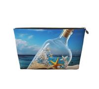 VTCTOASY Makeup Bag for Women Winter X-mas Travel Cosmetic Bag Large Capacity Portable Makeup Organizer Bags PU Leather Waterproof Toiletry Bag Cute Aesthetic Zipper Makeup Pouch, Gold, One Size