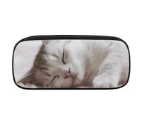 VTCTOASY Sleeping Cat Pencil Case Large Capacity Pencil Pouch for Women Men Cute Aesthetic Pencil Bag Office Stationery Organizer Multifunctional Coin Pouch for Office Holiday