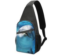 VTCTOASY Sling Bag for Women Men Crossbody Bag Small Sling Backpack Dolphin with A Smile Chest Bag Hiking Daypack, Dolphin With a Smile, One Size, Dolphin With a Smile, One Size