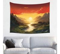 VTCTOASY Tapestry Rising Sun Wall Hanging Fashion Vintage Wall Tapestry Backdrop for Bedroom Aesthetic Tapestries Banner Personalized Custom Tapestry for Living Room Dorm 29 x 37 in
