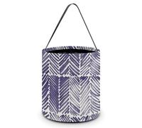 VTCTOASY Trick Or Treat Bags Halloween Tote Bag Halloween Candy Buckets Humans And Orangutans Gift Bags Candy Bags for Halloween, Blue Lines Pattern, One Size