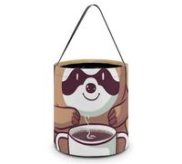 VTCTOASY Trick Or Treat Bags Halloween Tote Bag Halloween Candy Buckets Yoga Sloth Coffee Gift Bags Candy Bags for Halloween, Yoga Sloth Coffee, One Size, Yoga Sloth Coffee, One Size