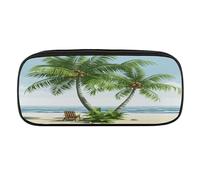 VTCTOASY Tropical Palm Tree Pencil Case Large Capacity Pencil Pouch for Women Men Cute Aesthetic Pencil Bag Office Stationery Organizer Multifunctional Coin Pouch for Office Holiday