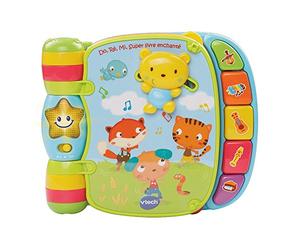 Vtech 166705 - Musical Toy, Interactive book for listening to famous notes Do, Re, Mi, 6 - 36 months, Blue [French Version]