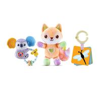VTech 516303 Fox and Friends Gift Set, Snuggly Baby Fox, Musical Koala Rattle and Learning Flashcard, Baby Toys For Motor Development, Suitable for A