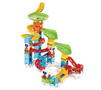 VTech 529603 Marble Rush Double Drop Set, Construction Toys Kids With 5 Marbles And 47 Building Pieces, Track Set Boys & Girls, Colour-Coded Building Toy, 4 Years +, English Version