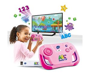 Vtech ABC Smile TV Pink - Wireless Learning Console with HDMI Stick for TV with 15 Game Levels for Hours of Learning Fun - For Children Aged 3-7 Years