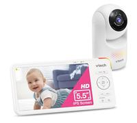 VTech Advanced HD Video Baby Monitor with Camera and Audio, 5.5 Inch IPS Screen, Pan Tilt Zoom, Night Light, 2-Way Talk, Lullabies, Soothing Sounds, Long Battery Life, No WiFi