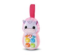 VTech - Allô Bébé Toudoux Pink, First Talking Baby Phone, Musical and Interactive, Sensory Awakening, Hippo Nomadic Toy, Baby Gift from 6 Months