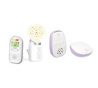 VTech AM706-1W Baby Monitor With 1,000ft Long Range, 2-Way Talk, Vibrating Alert, Glow-on-Ceiling Night Light & BT Digital Audio Monitor 400, HD Soun