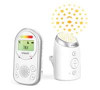VTech AM706-1W Baby Monitor with Long Range, up to 1,000ft, Clear Sound, 2-Way Audio Talk, Vibrating Sound Alert, Glow-on-Ceiling Night Light
