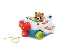 VTech Baby 123 Fly with Me Aeroplane, Interactive Pull Along Toy with Spinning Propeller, Numbers, Letter Sounds, Songs & Phrases, Gift for Babies 12, 18, 24 months +, English Version