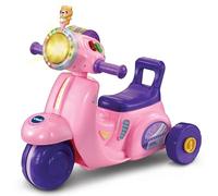 VTech Baby 2-in-1 Ride & Balance Scooter, Pink, Balance Bike Mode & Trike Mode, Light-up Headlight, Songs, Road Safety Phrases & Scooter Sounds, Toy for Toddler 12, 18, 24 months +, English version
