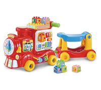VTech 4-in-1 Alphabet Express, Ride-On And Push-Along Play with Shapes, Sorting, Numbers, Educational & Interactive Learning, With 7 Activity Blocks, Suitable for Ages 12-36 Months, English Version