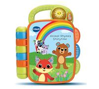 VTech Baby Animal Rhymes Storytime, Interactive Baby Book with 6 Wipe Clean Pages, Light-up Button, Songs & Melodies, Gift for Babies 9, 12, 18 months +, English Version