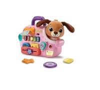 VTech Baby Cutie Puppy Carrier, Interactive Role-Play Toy with 6 Accessories, Light-up Buttons with Music, Sounds & Phrases, Gift for Babies 9, 18, 24 months +