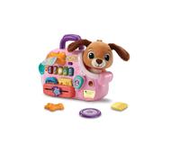 VTech Baby Cutie Puppy Carrier, Interactive Role-Play Toy with 6 Accessories, Light-up Buttons with Music, Sounds & Phrases, Gift for Babies 9, 18, 24