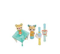 Vtech Baby Forest Pals First Discoveries Set, English | Sensory gift set with comforter, wrist rattles and fawn rattle, plus soothing sounds, textures and soft fabrics. From birth