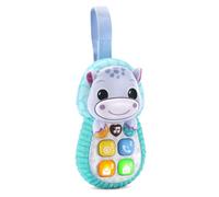 VTech Baby Hello Hippo Phone, Baby Toy Phone with Squishy Buttons, Numbers, Colours & First Words, Textures for Sensory Play, Gift for babies 3, 6, 9, 12, 18 months +, English version