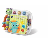 VTech Interactive Baby Book – Learn & Discover, 3 Modes, 13 Wipe-Clean Pages, 6-24+ months, English