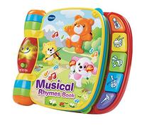 VTech Baby Musical Rhymes Book, English | Six nursery rhymes and 2 play modes introduce instruments, sounds and colours through music. Ages 3-24 months